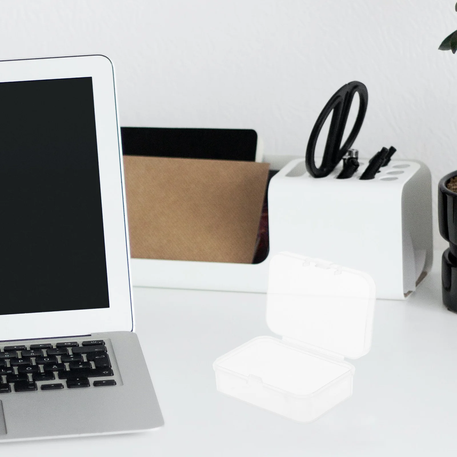 

20Pcs Plastic Transparent Storage Box Lid Small Items Organizer Beads Jewelry Business Cards Craft Containers Dustproof Portable