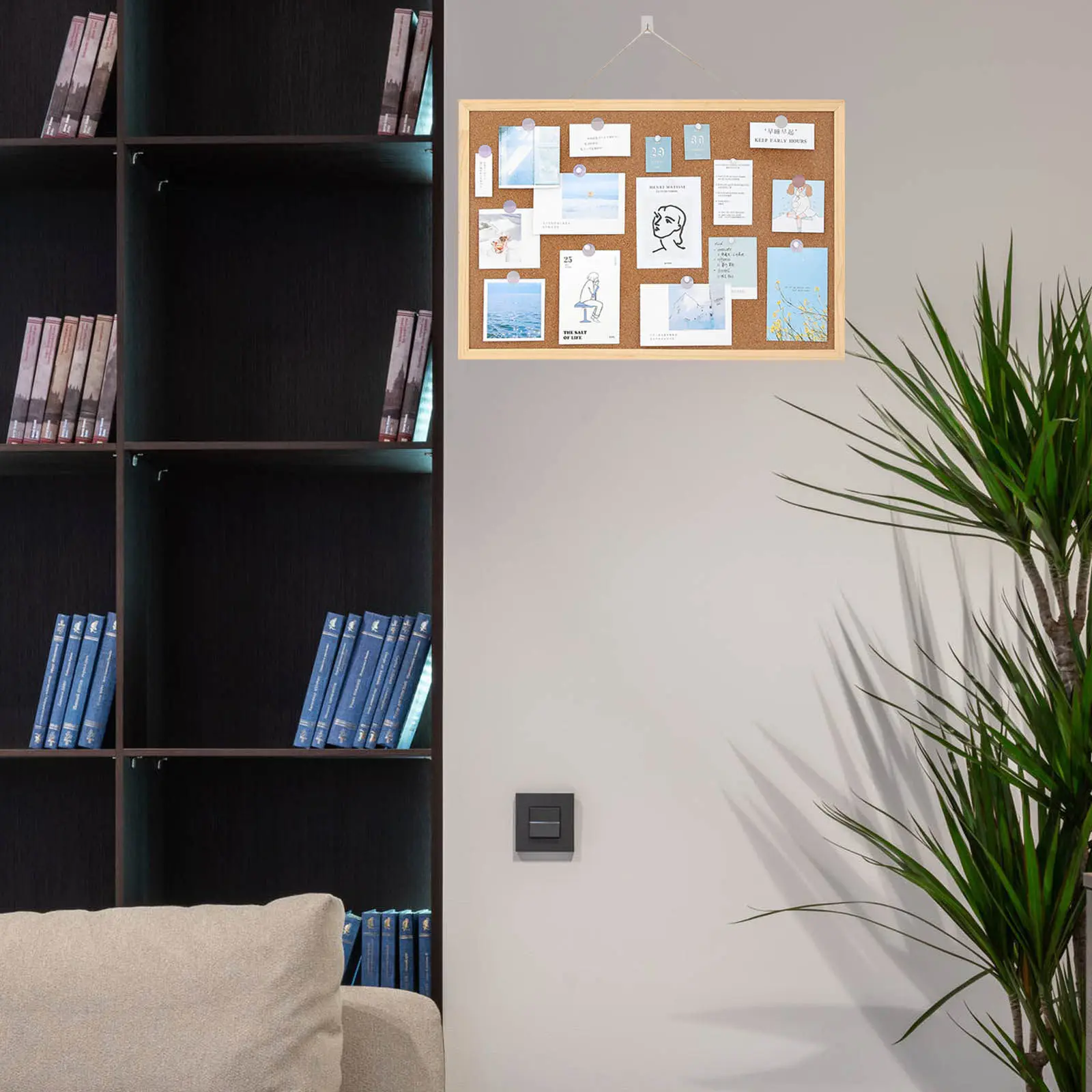 1Set Soft Cork Wall Board Creative Bulletin Board Office Message Display Decorative Corkboards for Photo Memo Notes Key Holder