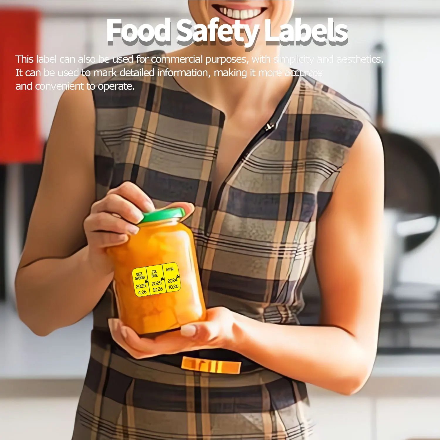 1 لفة (200 قطعة) تاريخ مفتوح/EXP. التاريخ/ملصقات أولية مع قلم أسود قابل للمسح 0.98*1.57 بوصة ملصقات مؤشر مخزن الفريزر لتاريخ الأمان