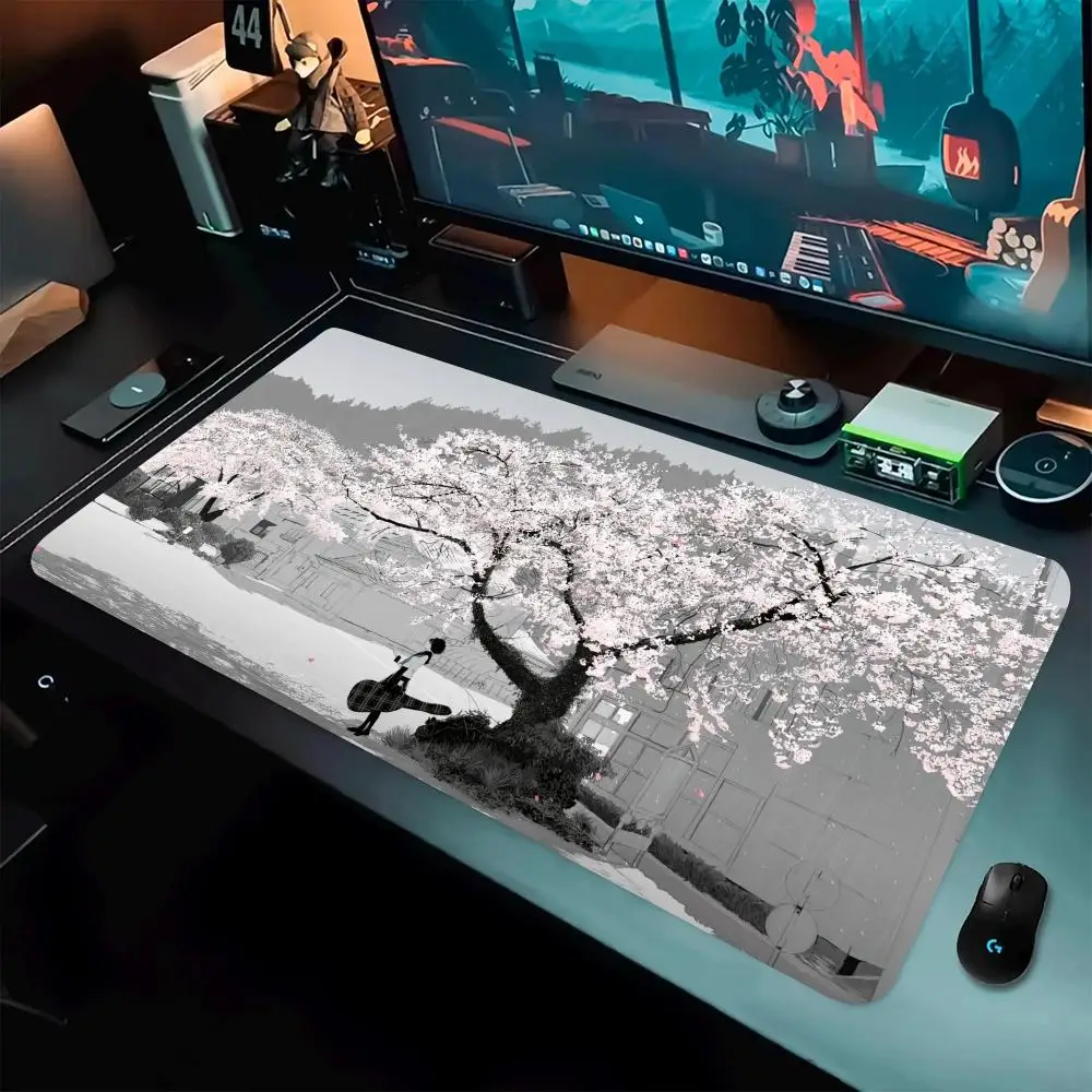 

Элегантный коврик для мыши с тематикой Сакуры, нескользящее резиновое основание, моющийся, отлично подходит для работы, игр и офиса