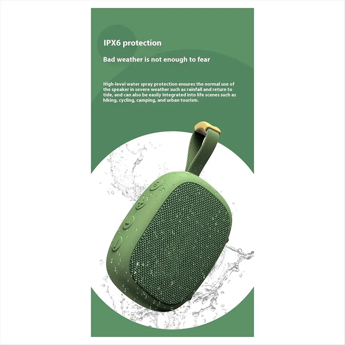 fine Portable Bluetooth Speaker IPX6 Waterproof 45mm Loudspeaker 1400mAh Mini Bluetooth Speaker Hiking Outdoor