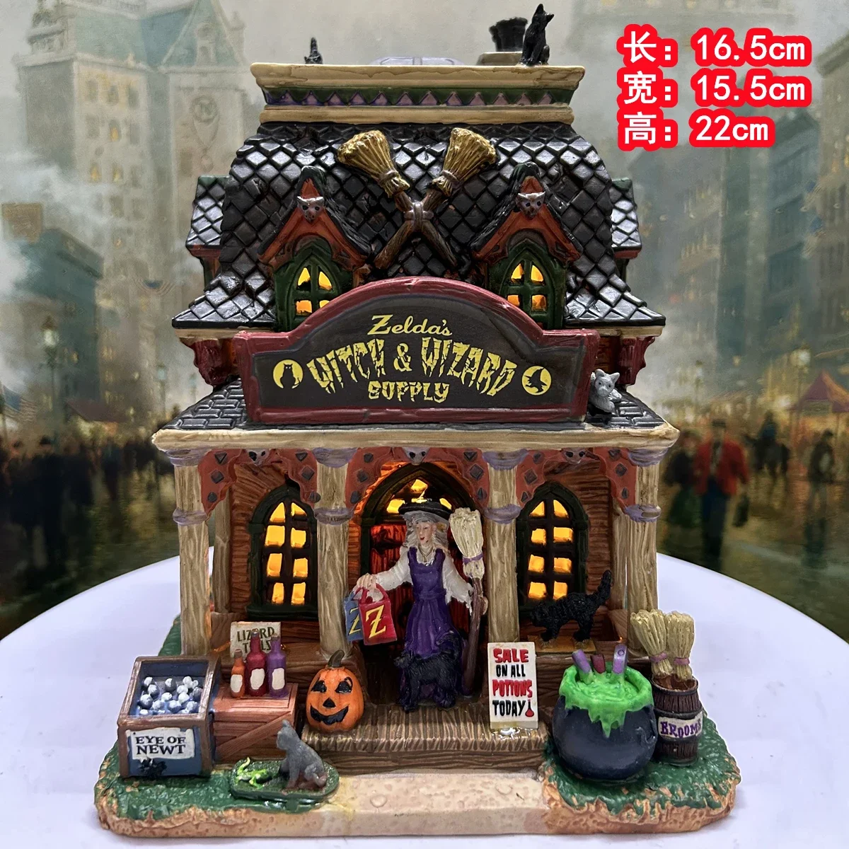 Halloween Decor Lemax Creative Ceramic House Figurine Miniature Version of European Building Home Living Room Ornament Gifts