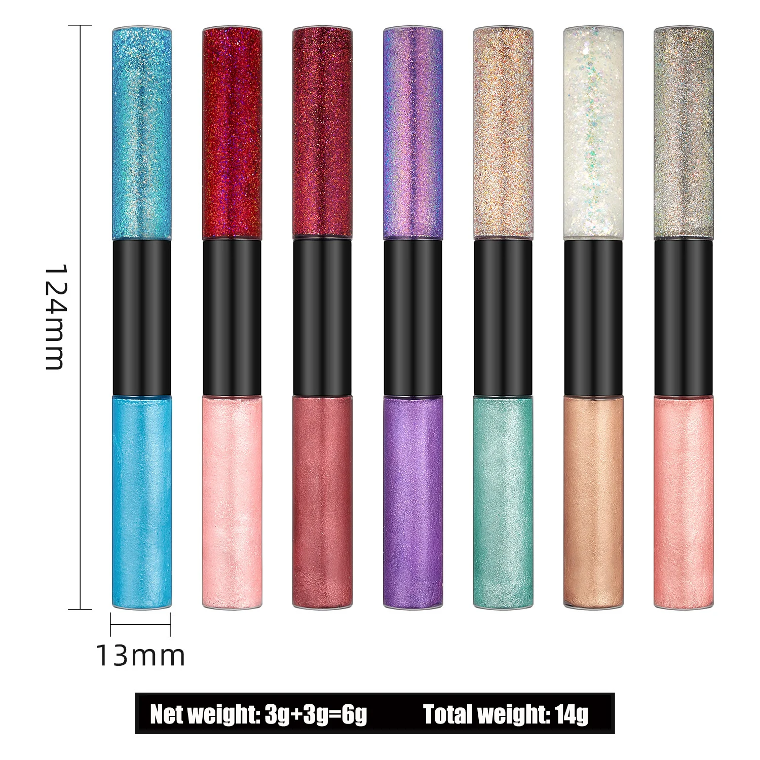 

2025 Private label Two color Liquid Glitter Eye shadow Pearly Highlighter Body Sequin Glitter Gel for Facial Eye Makeup