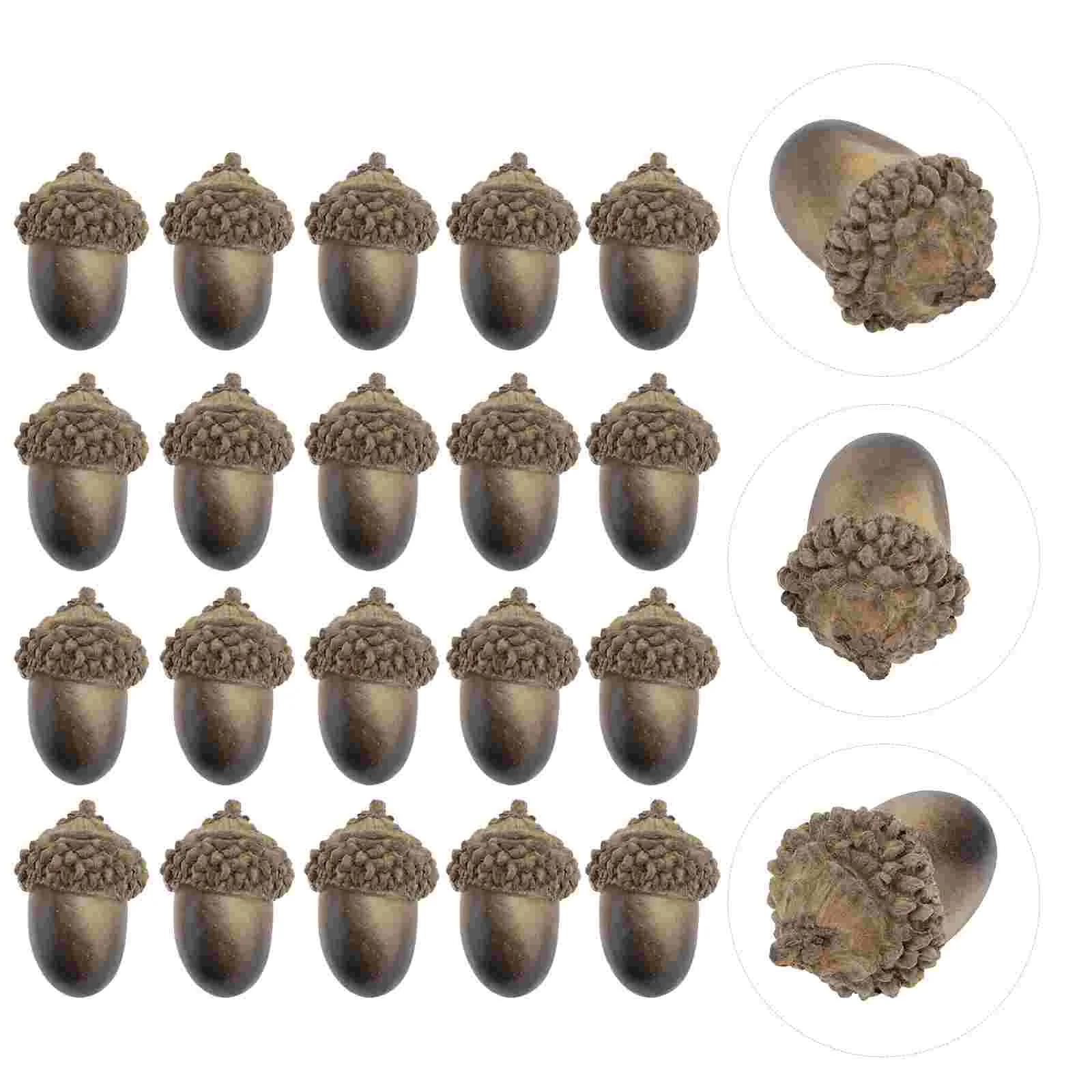 20 Pcs Acorn Ornaments Artificial Acorns Christmas Decorations Nut Decorative Nuts