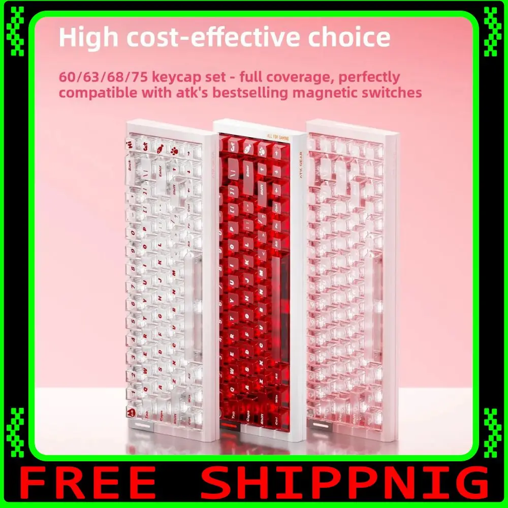 

Колпачки для клавиш для ПК ATK Rest Day, противотуманные колпачки для клавиш, оригинальные заводские по высоте персонализированные колпачки для клавиатуры, аксессуары для ПК, подарки