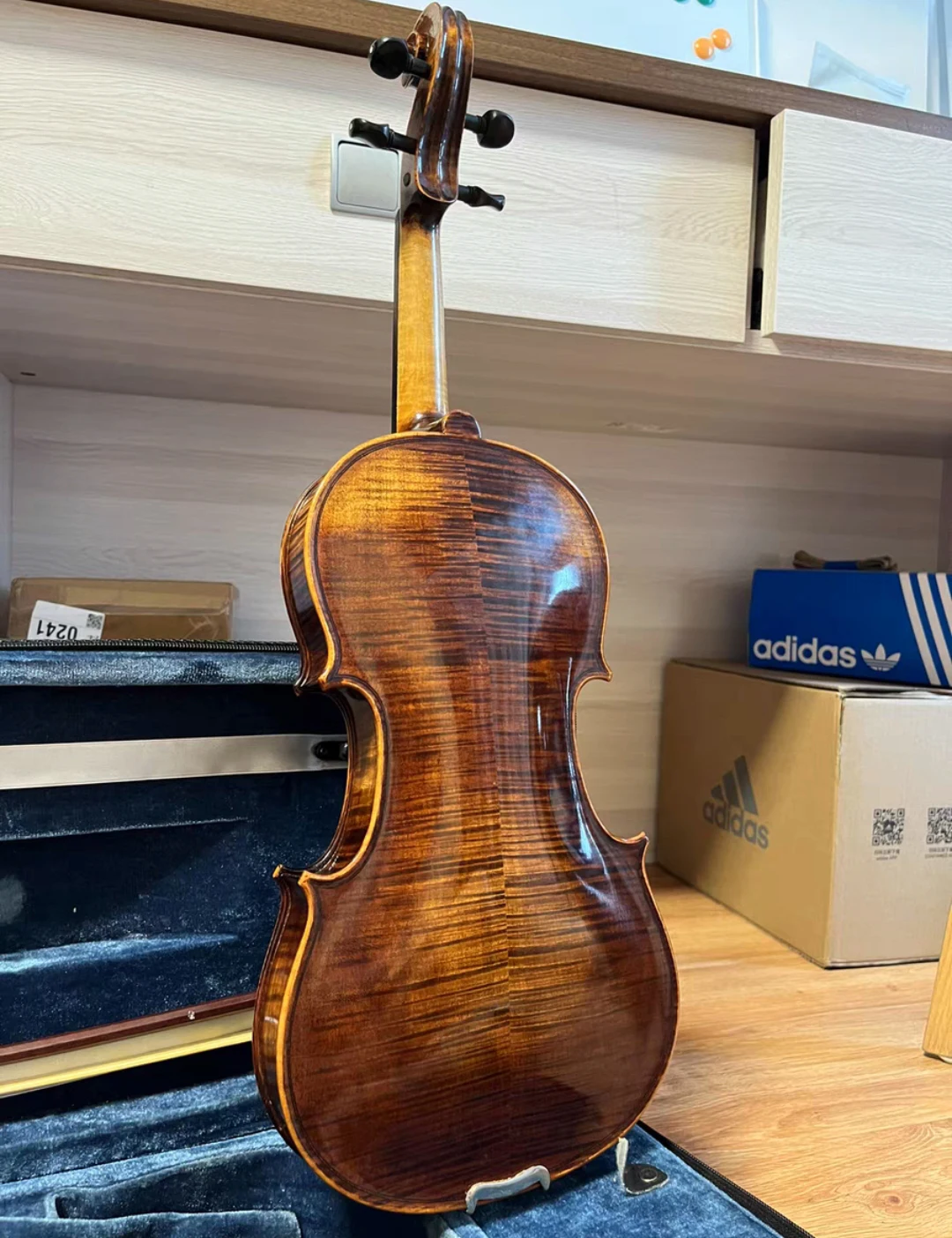 Italian retro brown Handmade Violin 4/4 3/4 Stradivari aldult Student Beginner Tiger Maple Violin professional musical instrumen