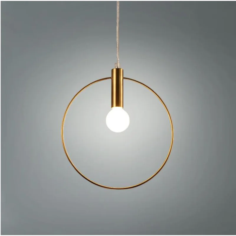 

Modern Pendant Light Hanging Lamp Single Ring Hanglamp Arts Decoration Lighting For Lobby Dining Room Suspension E14 Lamp