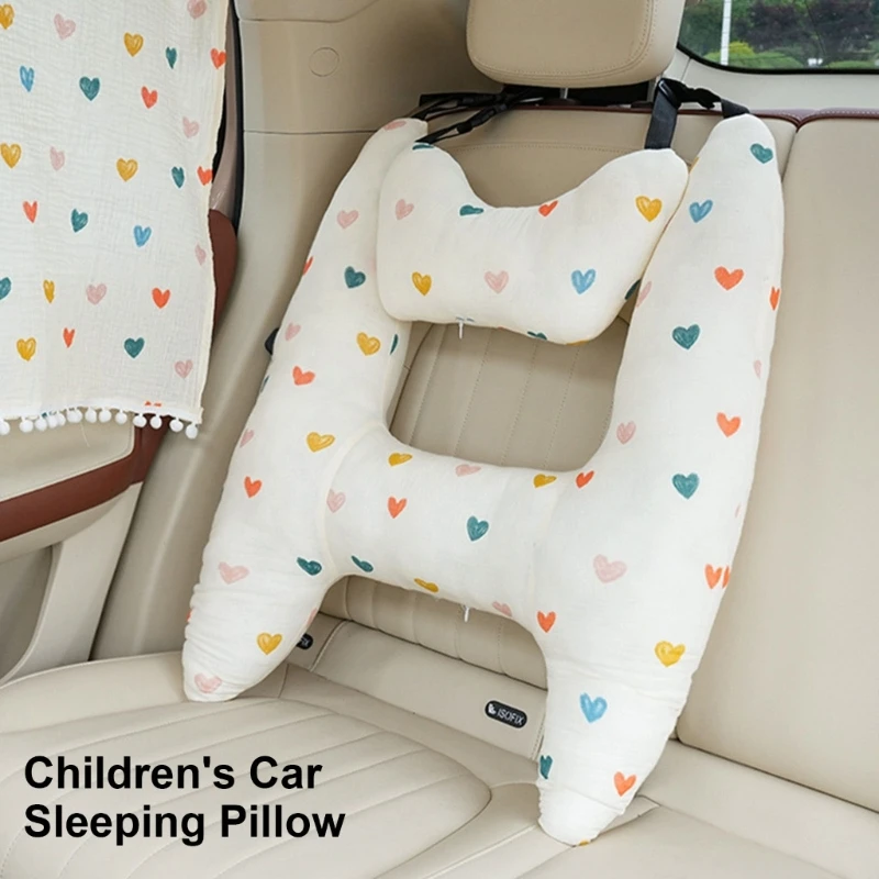 Kids Throw Pillow Comfortable Cotton Neck Cushion Headrest for Sleep Vehicles