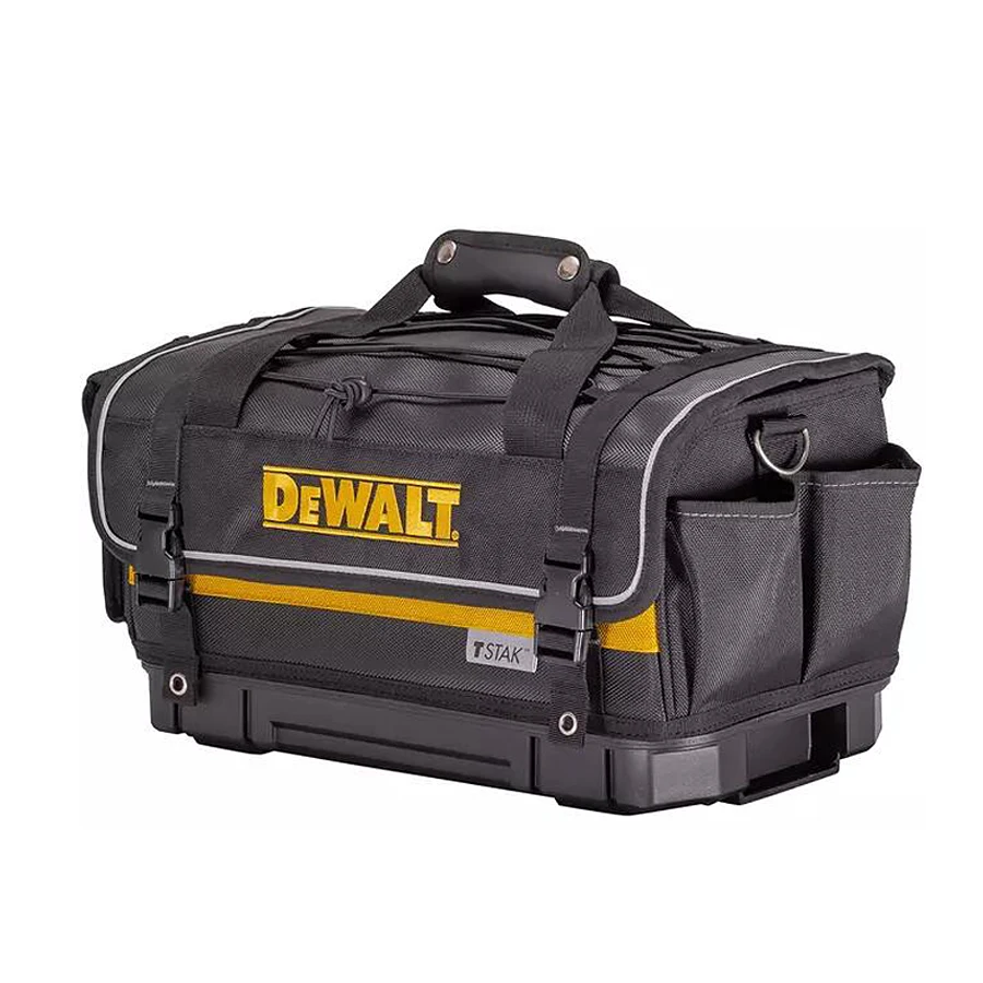 DEWALT Rigid Covered Tool Bag Covered Storage Handy Portable Hard Bottom Electricians Repairman Tools Tote Bag DWST83540-1