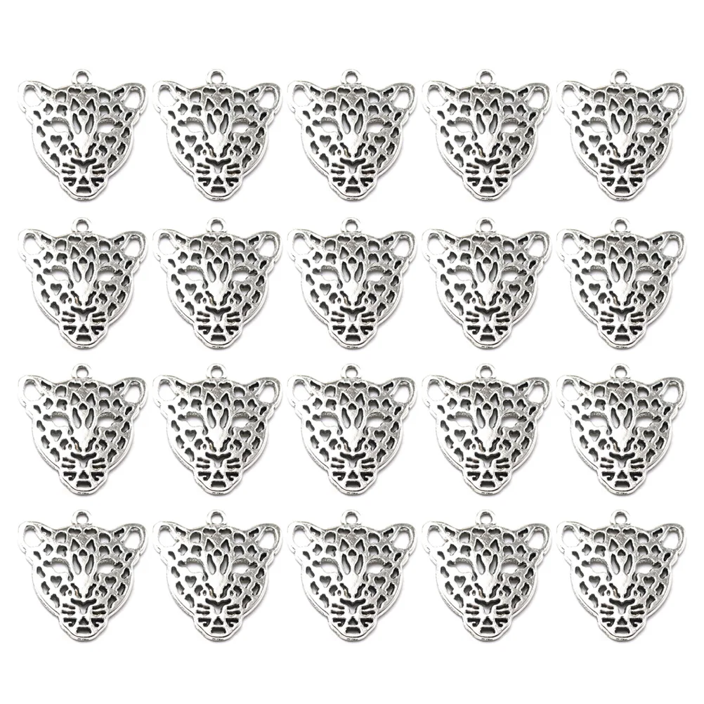 

20pcs Leopard Head Alloy Pendant Charm DIY Jewelry Making Supplies Necklace Bracelet Earrings Accessories Craft Project