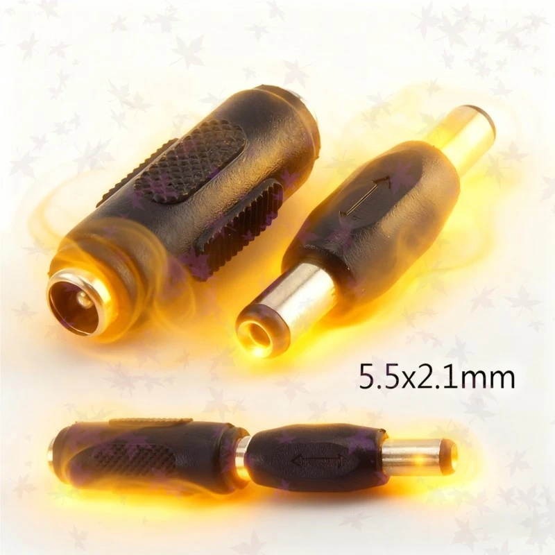 

1/5/10pcs 5.5x2.1mm 12V DC Power Female to Female Plug Connector Jack Male to Male Plug Jack CCTV Mounting Adaptor Socket B5