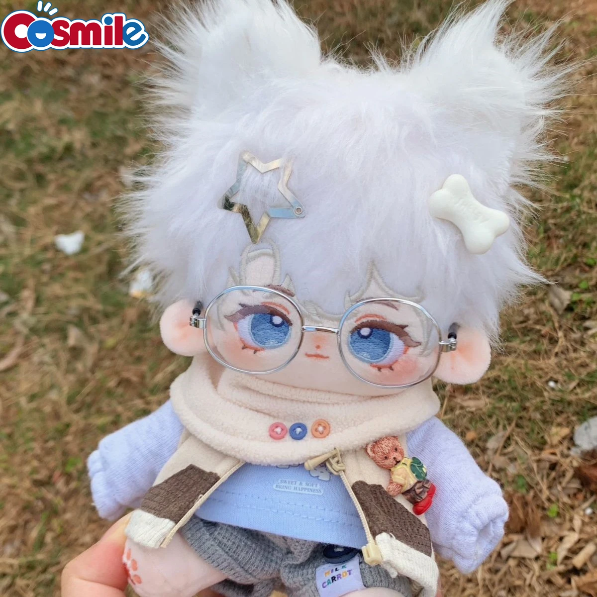 20 cm Fluffy baby coniglio Nessun attributo Simpatico peluche bambola di pezza Vestiti e accessori per bambole Puntelli morbidi Regali Cosplay
