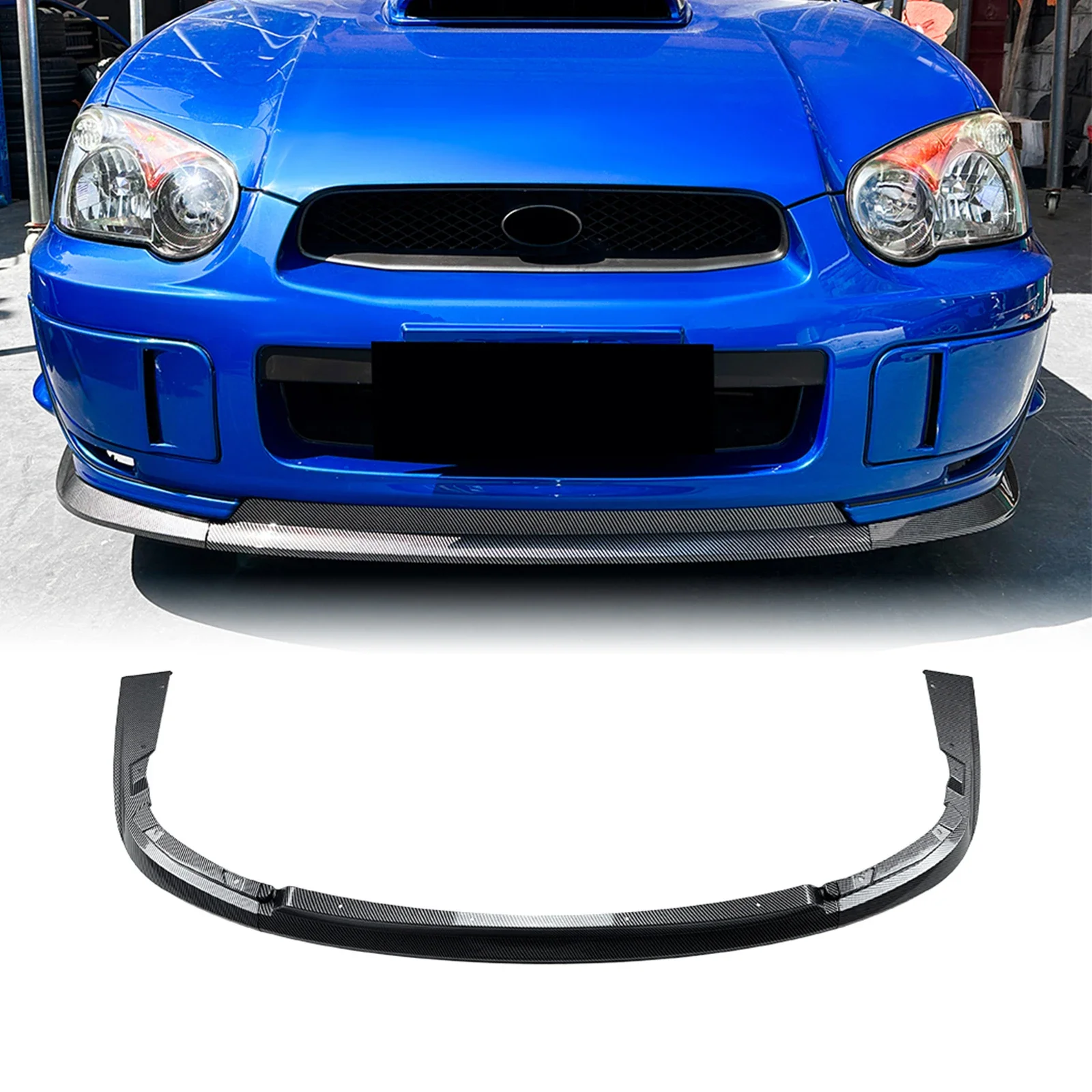

Pop For Subaru Impreza WRX STI 2004-2005 Front Bumper Spoiler Lip Carbon Fiber Look/Gloss Black Lower Splitter Protector Blade K