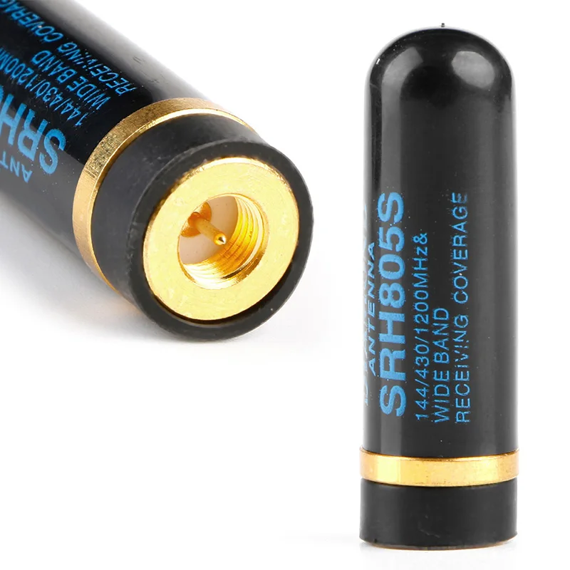 Dropship SRH805 4.5cm Short Dual Band Antenna SMA-Male For YAESU For ICOM Ham Radio