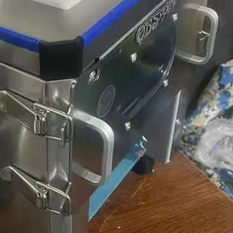 ماكينة تقطيع اللحوم الطازجة الكهربائية الأوتوماتيكية بالكامل من الفولاذ المقاوم للصدأ/قطاعة اللحوم الصغيرة