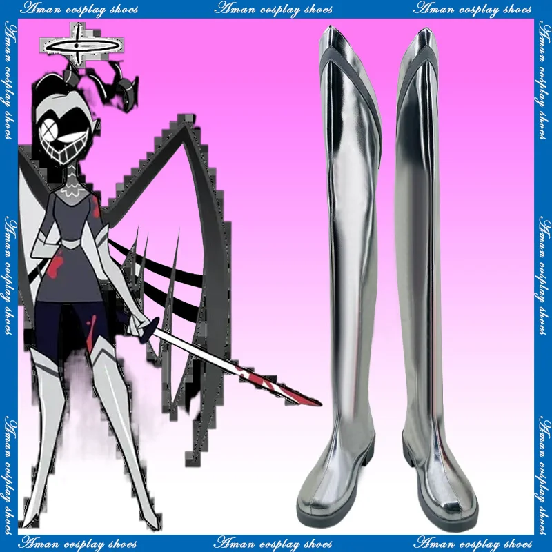 Anime Hazbin Lute Mask Angel Cosplay Costume Prop Hotel Fight Halloween Carnaval Party Color Anime Cosplay Prop Wig Shoes Prop