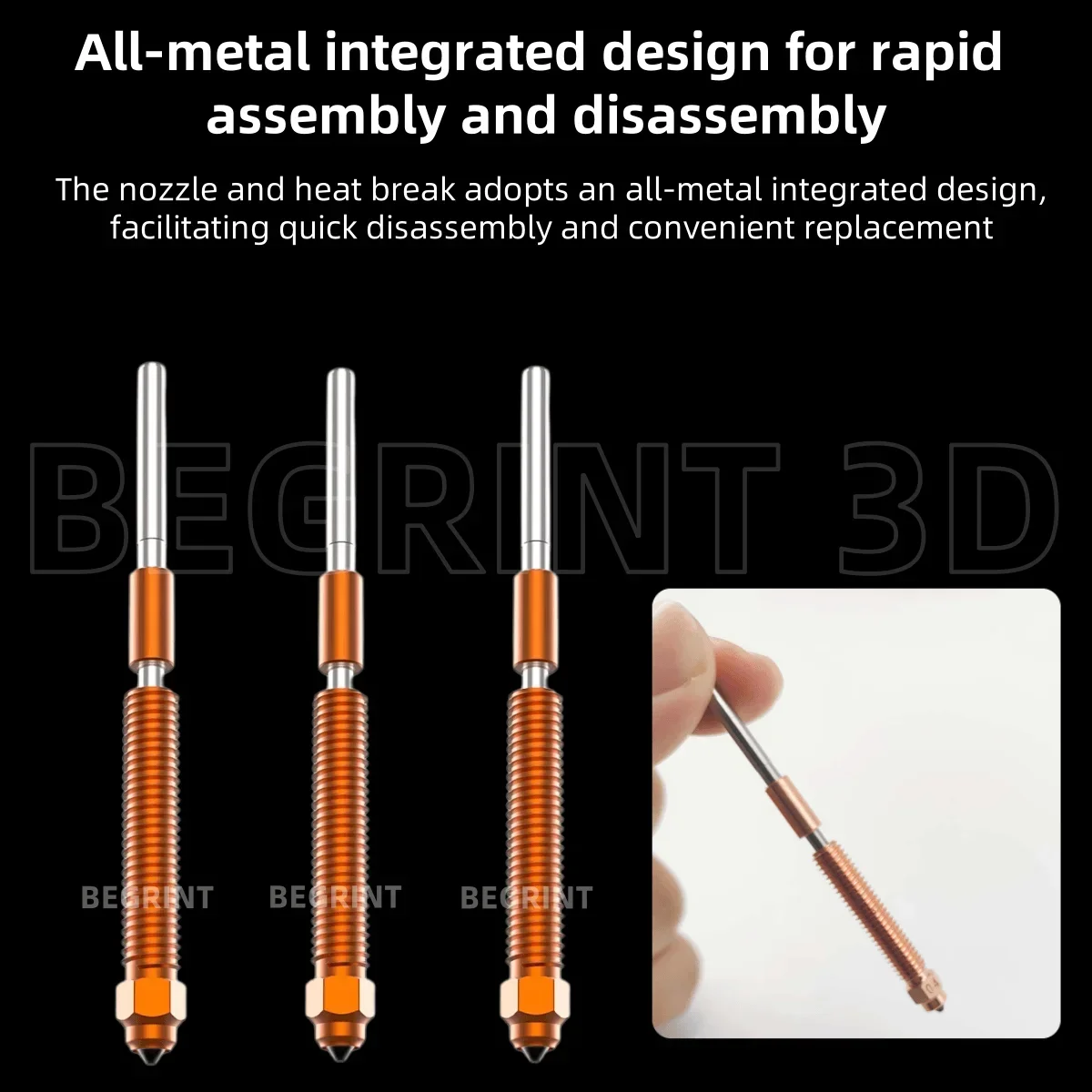 For Creality Hi Combo 0.2/0.4/0.6/0.8mm Quick-Swap Nozzles Kit Titanium Alloy Heat Break High Flow Nozzle For K2 Plus Hi combo