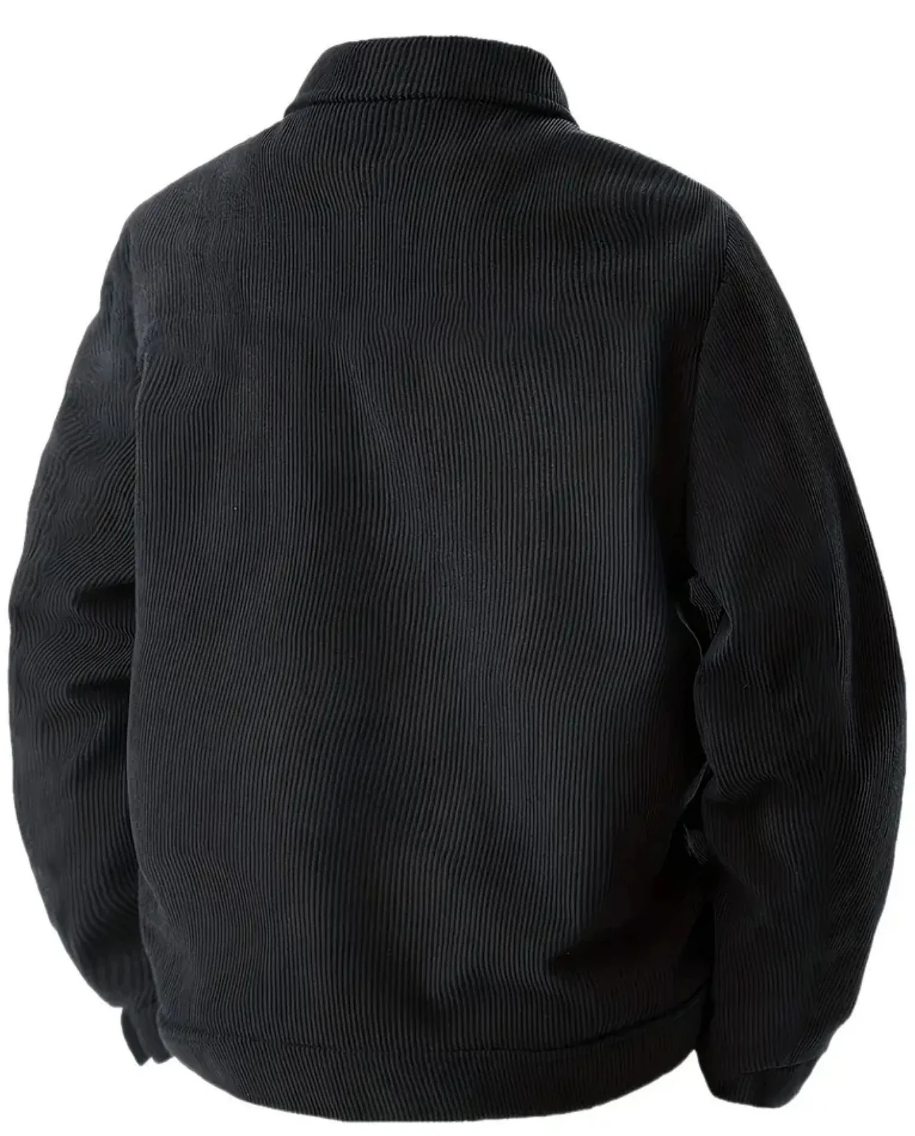 

Amazon corduroy single-breasted casual sports trendy pocket jacket men's lapel long-sleeved shirt