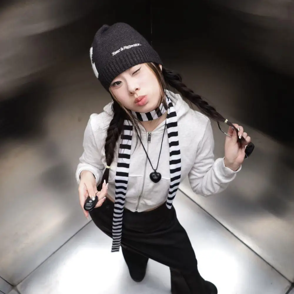 

Классические длинные шарфы в полоску, женские модные универсальные хлопковые шарфы в стиле Харадзюку, черно-белый полосатый шарф, мягкий теплый шейный платок