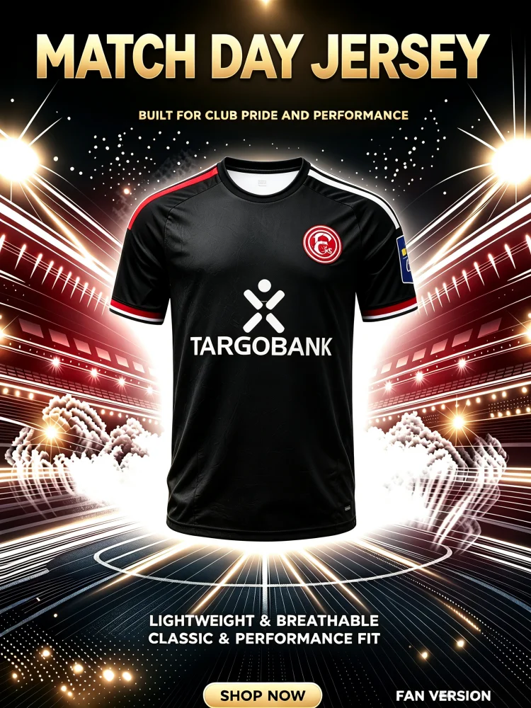 2026-27 Summer Germany Sports Fortuna Düsseldorf Football Jersey Men Women Quick-Drying Breathable Soft T-shirt Family Kids Tees