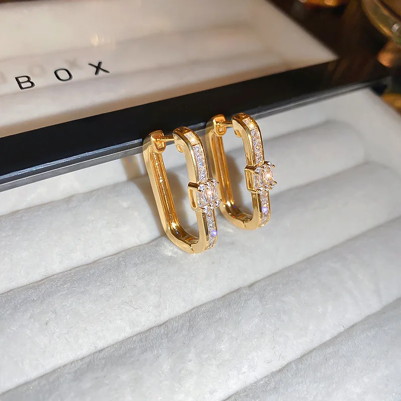Women's Exquisite Zircon Geometry Statement Earrings