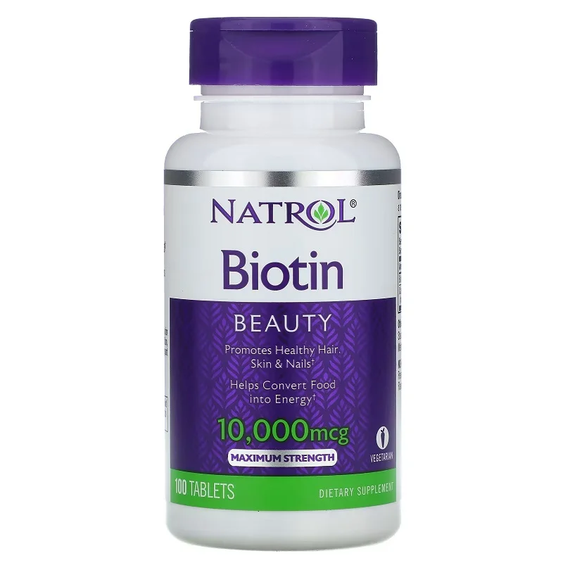 Biotin 10000mcg 100 Tablets Hair Care Nail Protection Anti-Hair Loss Supplement