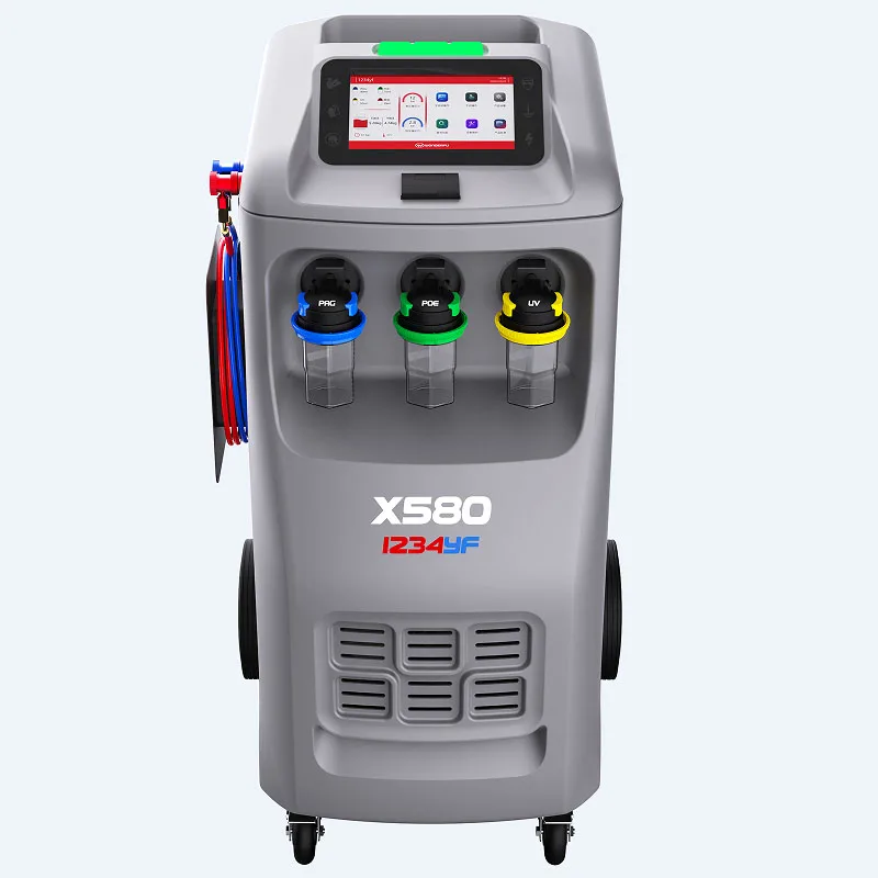 X580 R1234yf Refrigerant Gas Recovery Recycling Recharging Machine Air Conditioner Refrigerant Gas Refill Machine