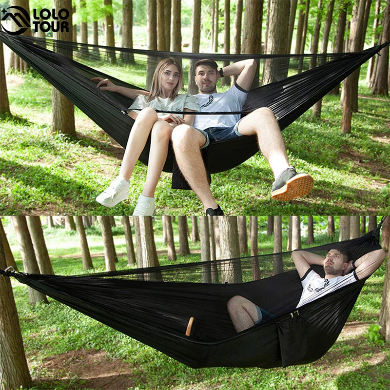 290x140cm Camping Drawstring Hammock Can Accommodate Up To 700 Pounds Of Portable Portable Hammock For Indoor And Outdoor Hiking image 6