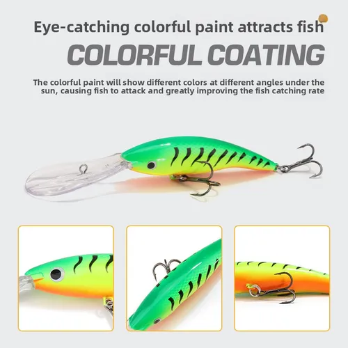 Imagen 2 del producto Cebo biónico minnow de tabla de lengua larga para fundición de lubina, perca y pesca en el mar con cebo señuelo de agua dulce de largo alcance