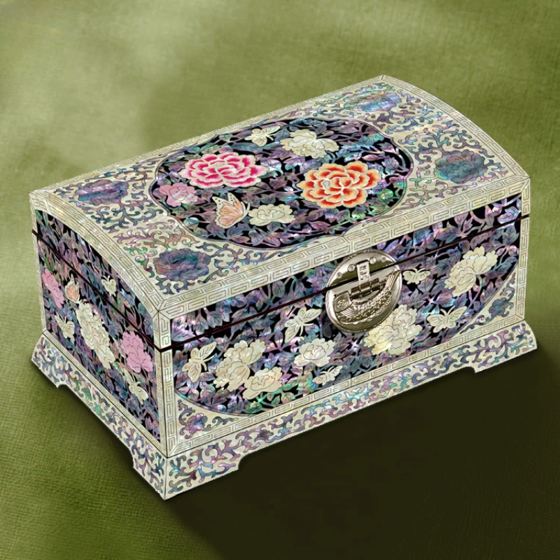 Jewelry box, high-end and exquisite wedding gift, bracelet box, mother-in-law lacquerware, Chinese necklace