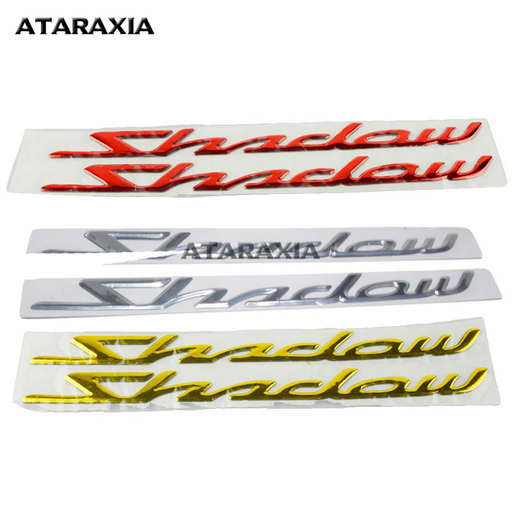 2x motocicleta 3D elevado cromo suave PVC pegatina de tanque de combustible calcomanías emblema insignia para HONDA Shadow 125 400 750 Phantom RS Aero ACE