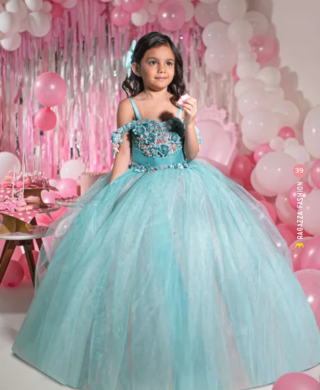 Gaun Mini Quinceanera kustom gaun pesta Meksiko gaun gadis bunga mutiara Tulle untuk gaun kontes Charro pernikahan bayi