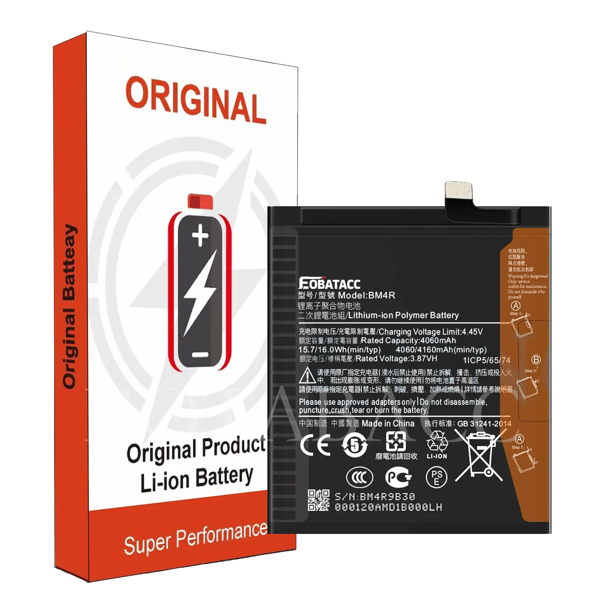 2025 Years EOBATACC 100% New BM4R  Battery For Xiaomi Mi 10 lite 4160mAh  Batteries+Free Tools