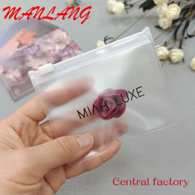 Custom  Custom Printed Small Jewelry Frosted Packaging Plastic Bag Zipper Bags With Logo Mini Earring Ziplock Zip Pouch Bag