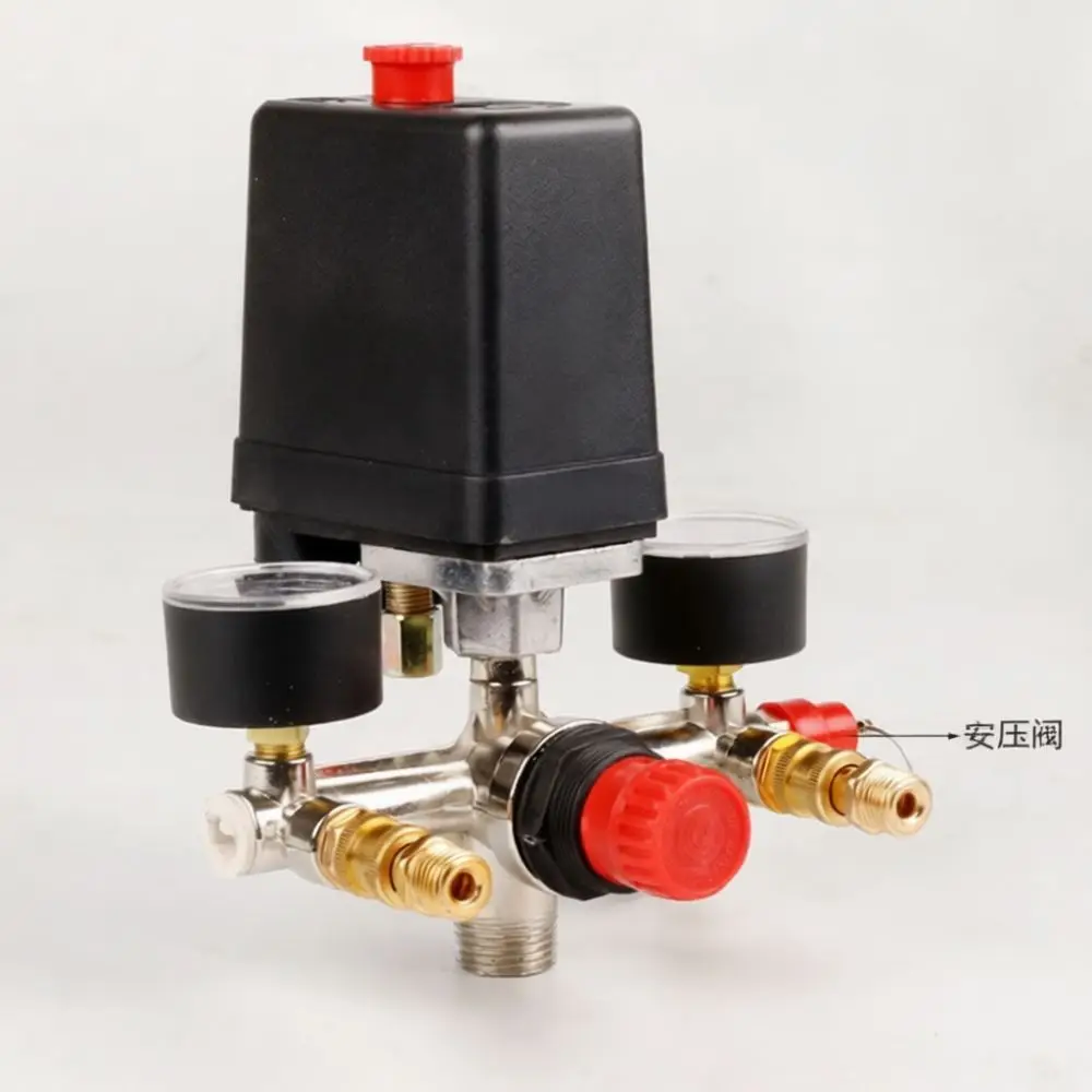 Automatic Pressure Switch Manifold Assembly For Air Compressor Bama Pneumatic Parts Tool Maintenance Durable Hardware Fittings