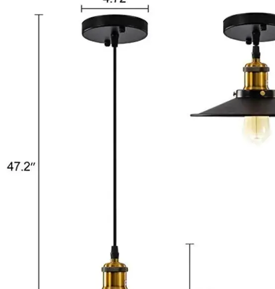 

Creative Loft American small pendant light industrial style retro iron pendant light single head restaurant pendant light