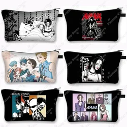 Anime Black Stones NANA Osaki Print Cosmetic Case Women Makeup Beauty Bag NANA Lipstick Jewelry Organizer Cosmetic Pouch Bags