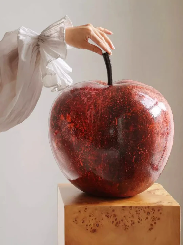 Nordic Retro Home Decor Simulated Fruit Apple Ornaments Creative Coffee Shops, Hotels, Homestays Art Decoration Sculptures Gift