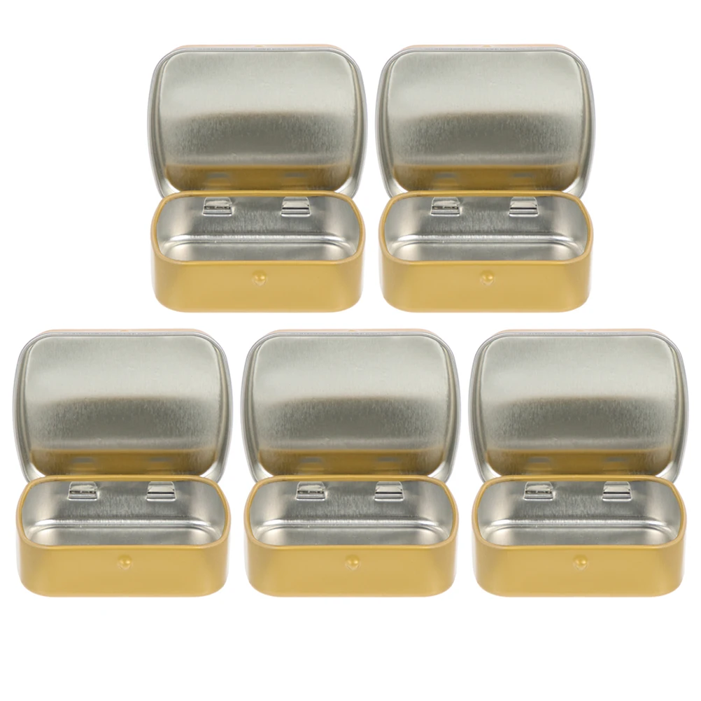 

10 Mini Iron Boxes 60x45x15mm Hinged Lid Candy Storage Small Metal Tin ganizers Empty Sundries Accessories Spice Container
