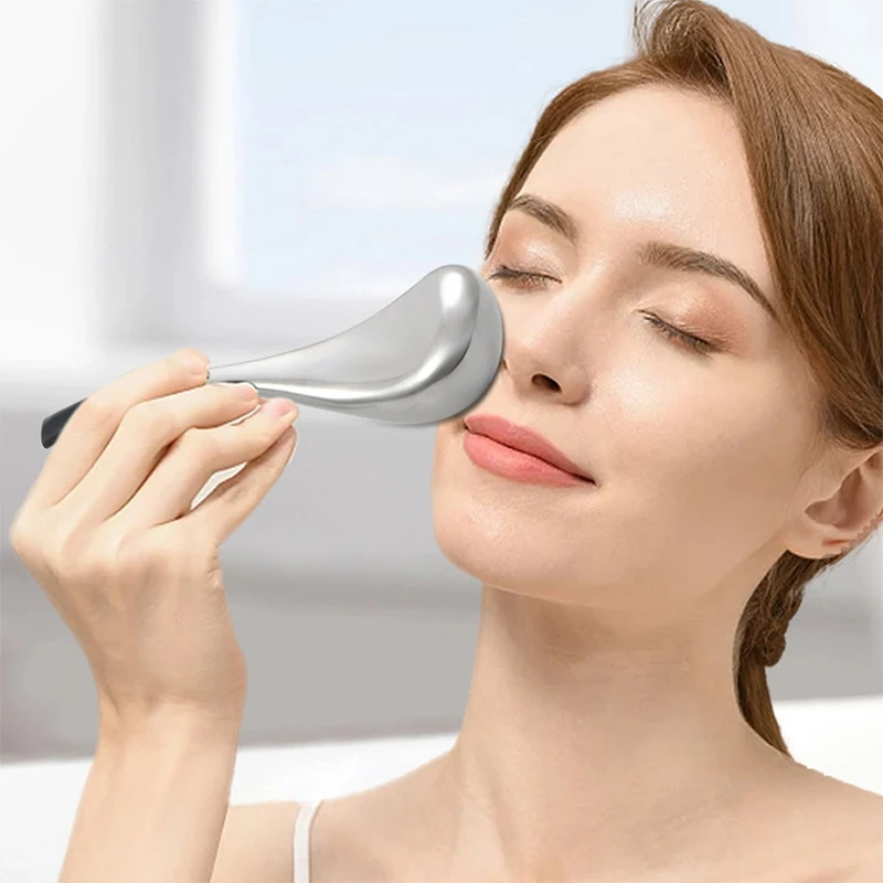 Globos de hielo, herramienta para el cuidado de la piel Facial para cara y ojos, palos criogénicos de belleza de acero inoxidable para mujeres, globos de Spa refrescantes, rodillo frío