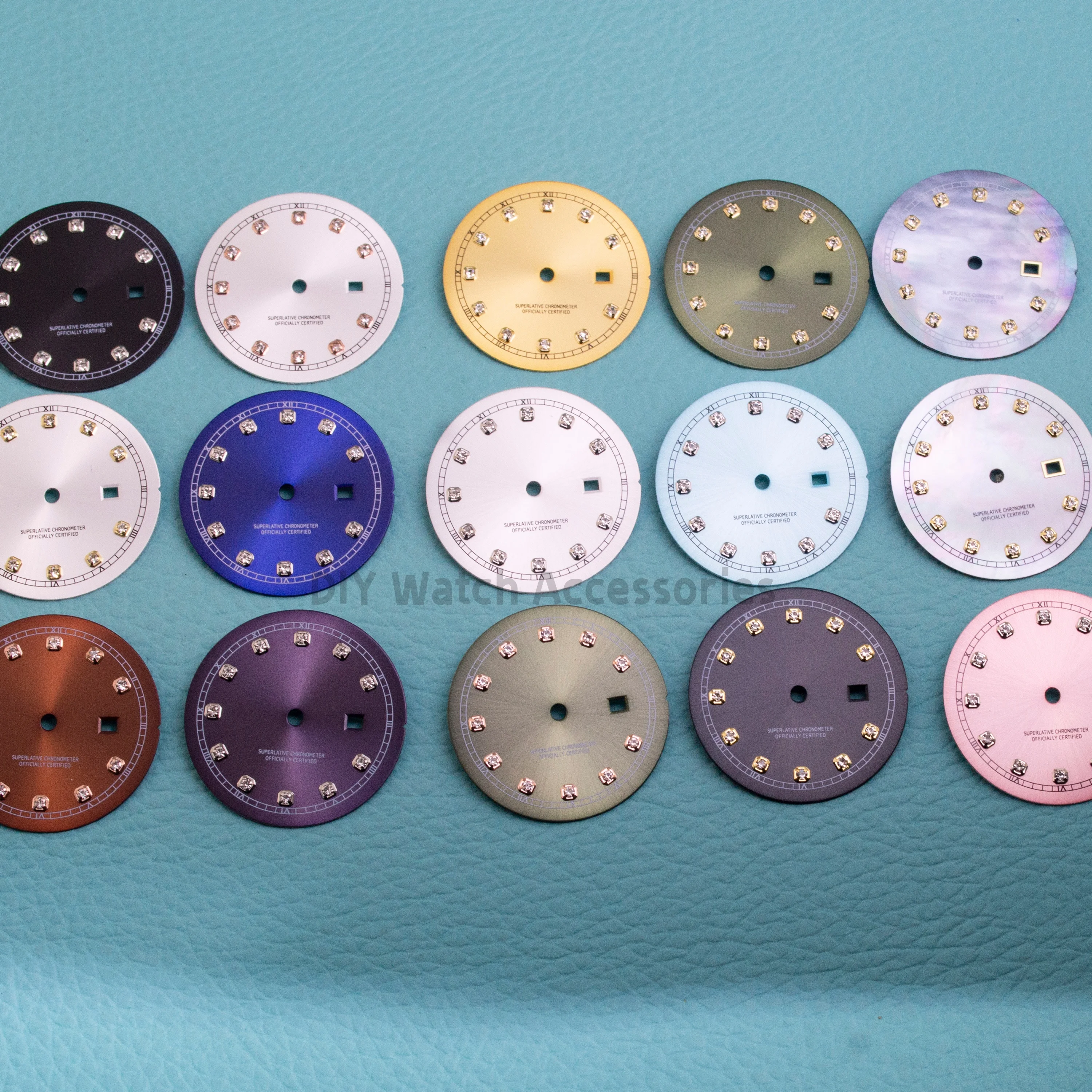 

Women‘s Watch Dial 25mm Dial NH05 Watch Dial Diamonds Dial White Blue Pink Black Gold For NH05 NH06 Movement Mod Watch Parts