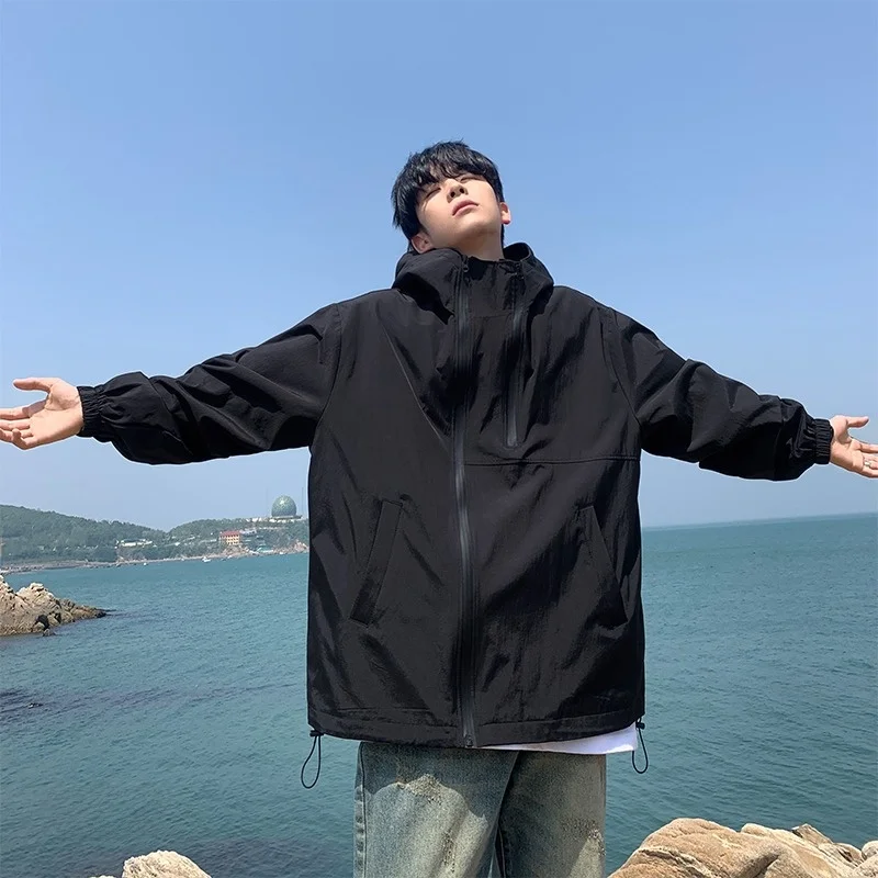 

Мужская уличная одежда Fce Jaet свободного похода, весенняя новая повседневная одежда Haome Design, ветрозащитная длинная молния Clo...