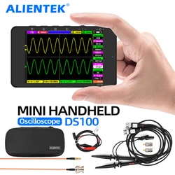 Mini osciloscopio Digital portátil DS100, ancho de banda de 50M, canales duales, probador de componentes electrónicos multifunción