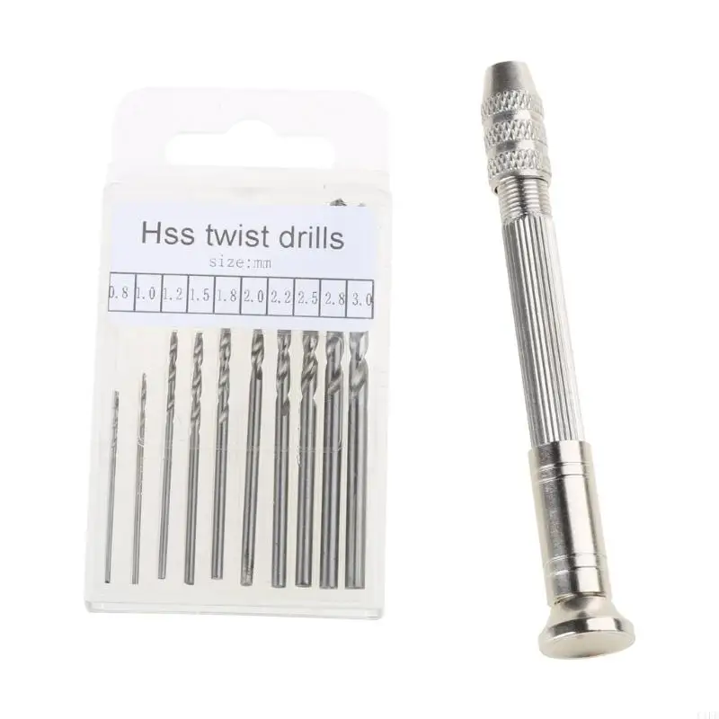 

C1FE Professional Pin Vise Hand Drill Bits Manual Craft Drill for Sharp Mini Twist