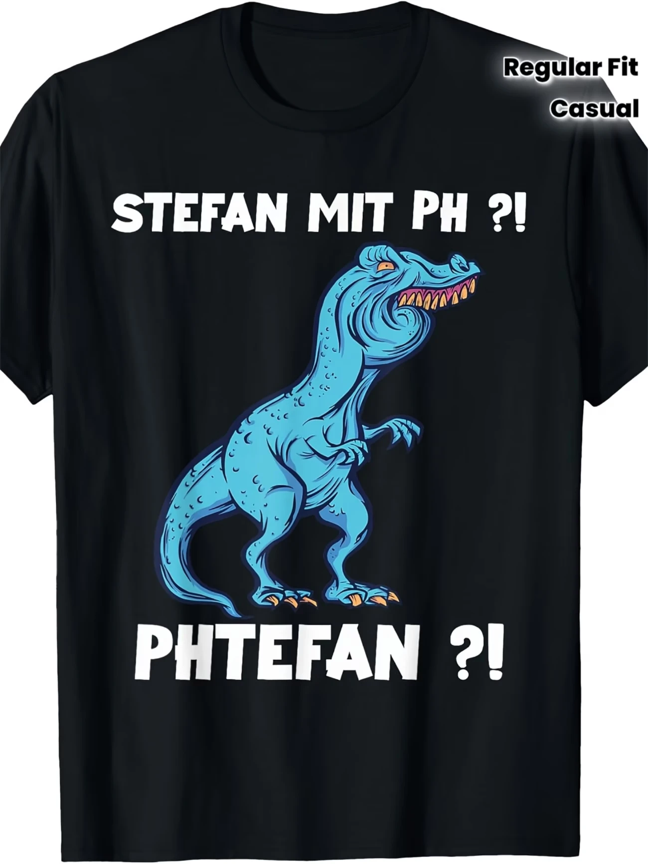 Men's Vintage Trex Meme Dinosaur with Overbite Stefan with Ph Stephan Print T Shirt Summer Oversize Tee Women Streetwear Casual