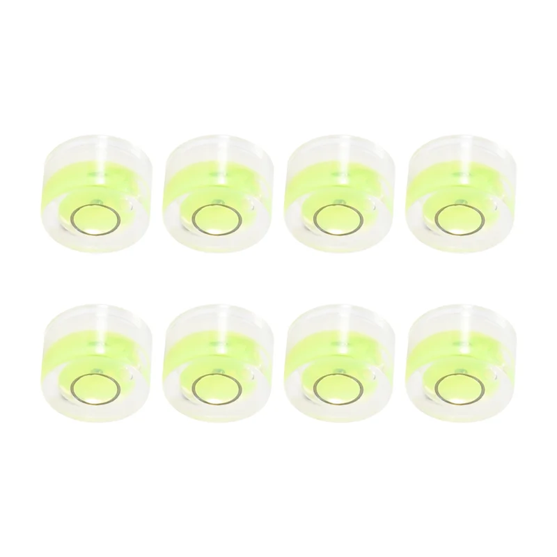 【빠른 배송】 8Pcs 미니 원형 버블 스피릿 레벨 Bullseye 레벨 레벨링 망원경, 삼각대, 10X6mm, Non-A용 경사계