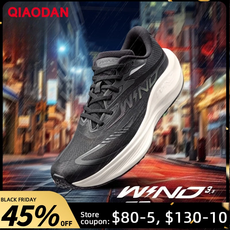 

QIAODAN Strong Wind 3.5TR водонепроницаемые кроссовки 2021, осень-зима, мужские амортизирующие гоночные кроссовки с отскоком QDB023254297