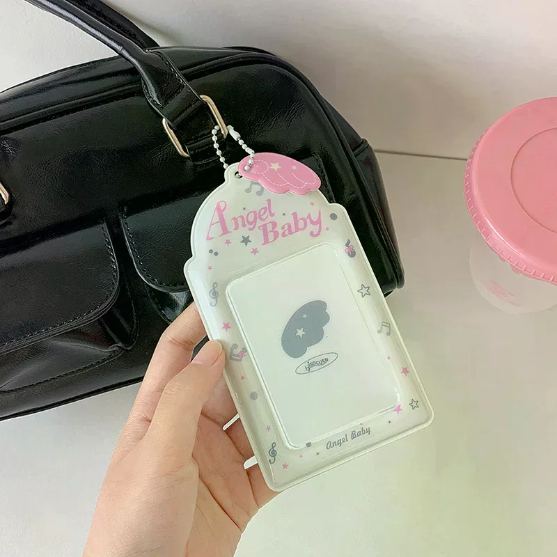 1Pcs Angelic Wings Photocard Sleeve 3in Small Card Pendant Display DIY INS Photo Cover