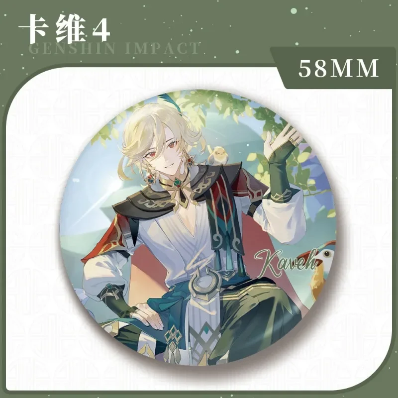 Kaveh Sumeru Badges Pins Anime Genshin Impact Women Brooch Creative Cosplay Figure Brooches for Bag Acrylic Accessorie Gifts