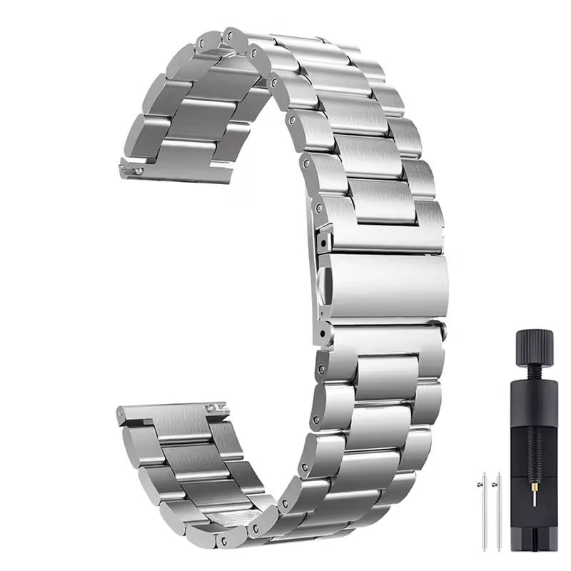 18mm 22mm 20mm Watch Band For Samsung Galaxy Watch 7/6/5/4/3 S3 Active2 Huawei Watch GT 6 Pro GT5 GT4 GT3 2 Stainless Steel Band - Image 26